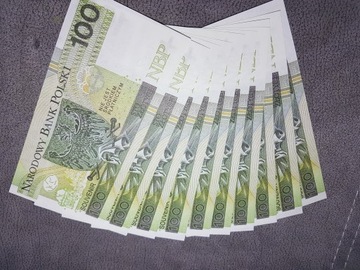 Банкноты номиналом 100 злотых для развлечения и обучения, в упаковке 10 штук.