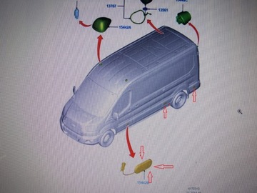 KONTURA LAMPA SVĚTLO FORD TRANSIT MK8
