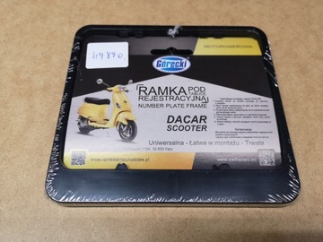 Рамка номерного знака МОТОЦИКЛ, черная