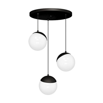 Lampa sufitowa wisząca LED 3xE14 kule czarne