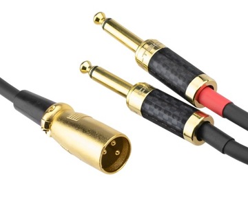 Kabel przewód 2x 6,3 Jack mono- XLR (M) Klotz 2m