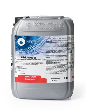 Podchloryn Sodu Chlor do Dezynfekcji Wody Basen Jacuzzi Chlorox S NTCE 6kg