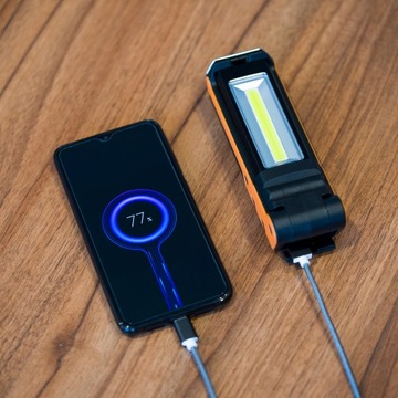 ФОНАРЬ ЛАМПА ДЛЯ МАСТЕРСКОЙ АККУМУЛЯТОРНАЯ USB COB LED