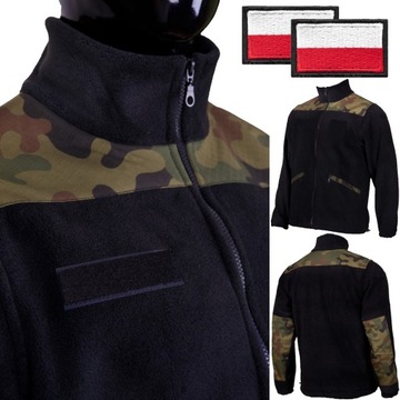 Bluza POLAR WOJSKOWY pod Gore-Tex MON + Flagi r. M
