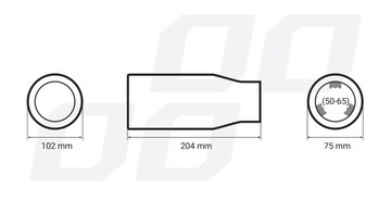 ВЫХЛОПНЫЙ НАКОНЕЧНИК, ГЛУШИТЕЛЬ, КРЫШКА ИЗ НЕРЖАВЕЮЩЕЙ СТАЛИ INOX