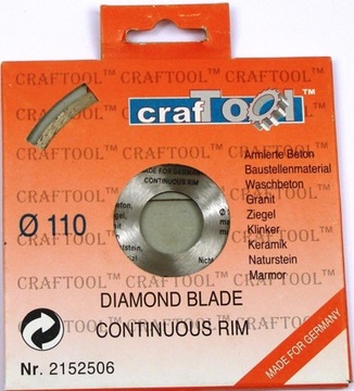 Tarcza diamentowa 110 CONTINIOUS CRAFTOOL Tarcze