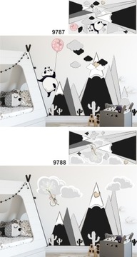 детские наклейки на стены горы воздушный шар XXL