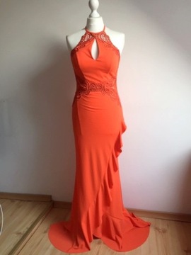 LIPSY sukienka koronkowa maxi długa suknia 36 S