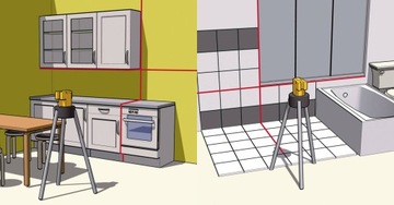 Лазер Stabila LAX 50 с поперечными линиями, набор из 2 предметов