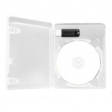 Коробка: 1 прозрачный DVD-диск диаметром 14 мм + держатель USB-накопителя