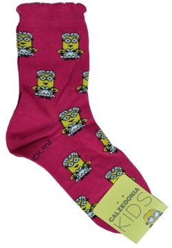 SKARPETKI Minionki Różowe CALZEDONIA 28-32 PIN KID