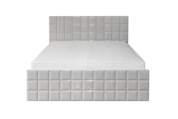 ŁÓŻKO 160X200 CUBO KUL160 BIAŁY POŁYSK MDF