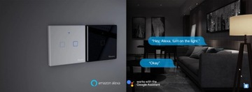 SONOFF T3 3C WIFI + RF433 ПЕРЕКЛЮЧАТЕЛЬ НОВАЯ ЧЕРНАЯ МОДЕЛЬ
