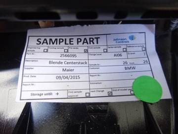 BMW F48 РАДИО ПАНЕЛЬ КОНДИЦИОНЕРА 9371457