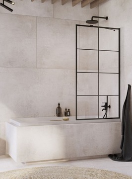 Шторка для ванны Idea Black PNJ Factory 60 Radaway