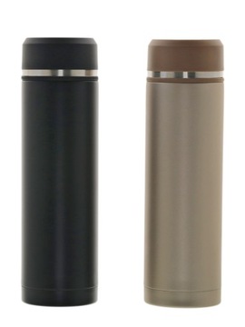 ТЕРМОС СТАЛЬ термокружка, навинчивающаяся, черный, золотой