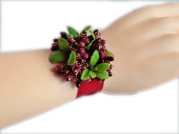 K 12 F * Kotylion bukiecik na rękę ślub studniówka