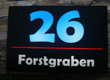 Numer domu czujnik zmierzchu dibond grafit/srebrny