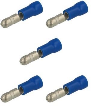 KONEKTOR MĘSKI RURKOWY 1,5-2,5MM NIEBIESKI 4MM