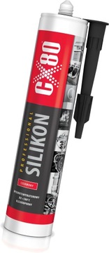 CX80 Silikon wysokotemperaturowy CZERWONY 310ml