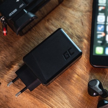Быстрое настенное зарядное устройство, 30 Вт, блок питания Green Cell, 3 порта USB A для телефона