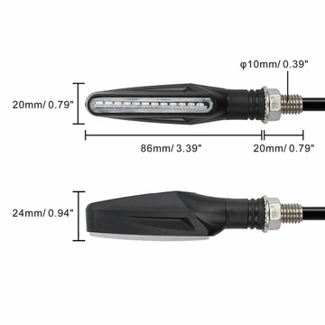 Плавающие динамические поворотники 12LED 4 шт.