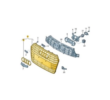 РЕШЕТКА РАДИАТОРА ПЕРЕДНЯЯ ЧАСТЬ AUDI A6 C7 S-LINE