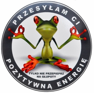 NAKLEJKI NAKLEJKA ŻABA KERMIT POZYTYWNA ENERGIA