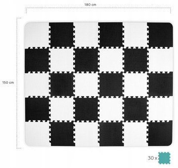 Развивающий коврик-пазл из пенопласта мягкий, легкий, складной LUNO Kinderkraft