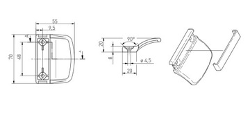 БАЛКОННАЯ ЗАЩЕЛКА РУЧКА ДЛЯ КУРИЛЬЩИКА WINKHAUS HANDLE подвижная стойка