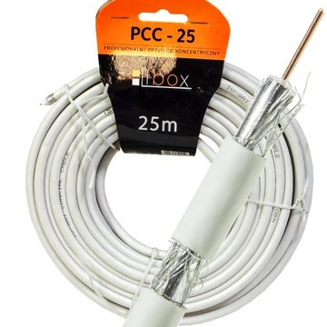 Przewód koncentryczny RG6 0,8/4,8 PCC25 LIBOX /25m/