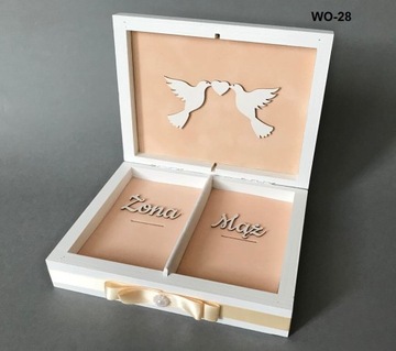 Коробка для обручальных колец - роза - графика U93