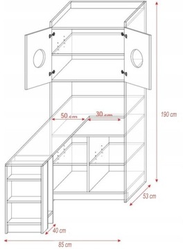 RAJ 1 PLUS ze stelażem - różowy POŁYSK MDF