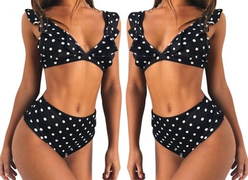 БИКИНИ С ВЫСОКОЙ ПОСАДКОЙ ИЗ ДВУХ ЧАСТЕЙ КУПАЛЬНИК POTT БОХО КОСТЮМ L