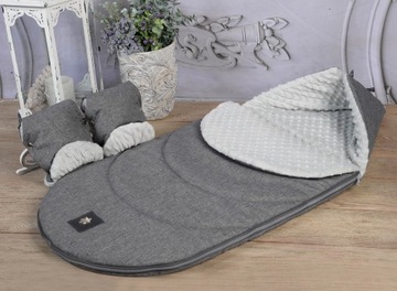 СПАЛЬНИК ДЛЯ КОЛЯСКИ + МУФТА, ПЕРЧАТКИ