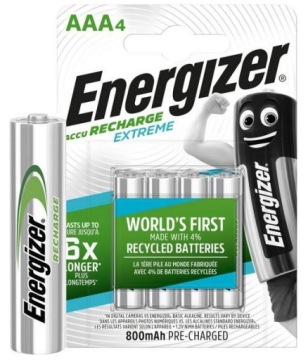 4x аккумуляторные батареи ENERGIZER AAA R03 800 мАч