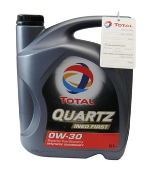 OLEJ TOTAL QUARTZ INEO FIRST 0W30 5L + ZAWIESZKA