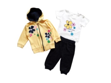 DRES DZIEWCZĘCY komplet SPODNIE BLUZA T-SHIRT r 68