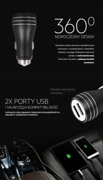 Быстрое автомобильное зарядное устройство USB USB 2 X USB HAMMER