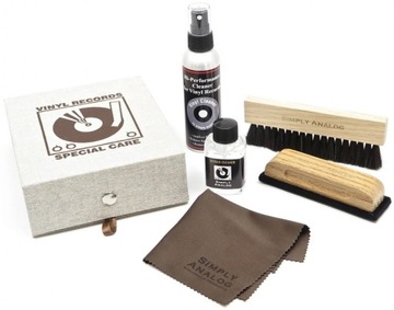 ZESTAW DO CZYSZCZENIA PŁYT WINYLOWYCH WINYLI IGŁY PŁYN SZCZOTKA NA PREZENT