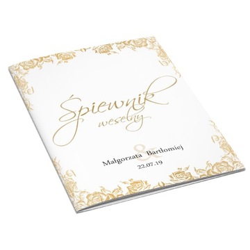 Śpiewnik weselny LUX PERSONALIZACJA 36str 64 wzory