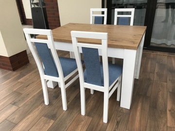 Zestaw Stół Dąb Lancelot 120/70/160 cm + 4 krzesła