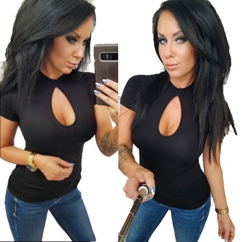 LipMar SEXOWNA bluzka dekolt stójka XL 42