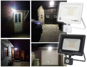 СВЕТОДИОДНАЯ ГАЛОГЕННАЯ ЛАМПА 30ВТ С ДАТЧИКОМ ДВИЖЕНИЯ