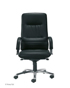 FOTEL skóra LINEA LE01 czarna Nowy Styl Multiblock