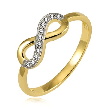 ЗОЛОТОЕ КОЛЬЦО С СИМВОЛОМ БЕСКОНЕЧНОСТИ 585 R15