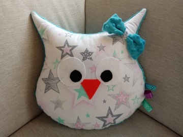 ПОДУШКА ко Дню защиты детей, СОВА, Минки Хлопок, ОБЖИМКИ