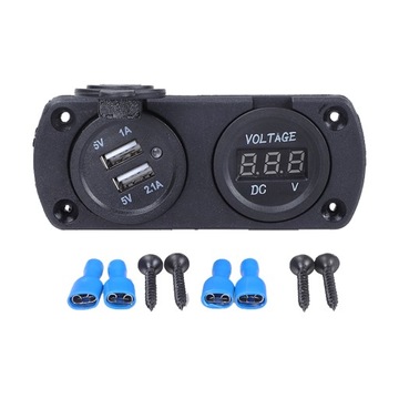 ŁADOWARKA USB GNIAZDO ZAPALNICZKI DO ŁODZI 12V 24V