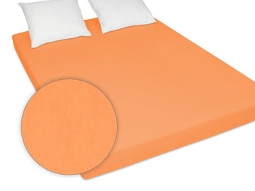 Prześcieradło jersey pomarańcz mocne grube 160/200