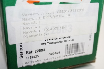PÓŁOŚ VW TRANSPORTER T4 2,5 701407271H SERCORE
